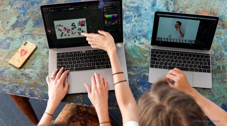 Bilder werden bei Photoshop bearbeitet