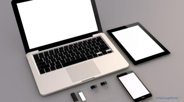 Laptop, Smartphone und Tablet