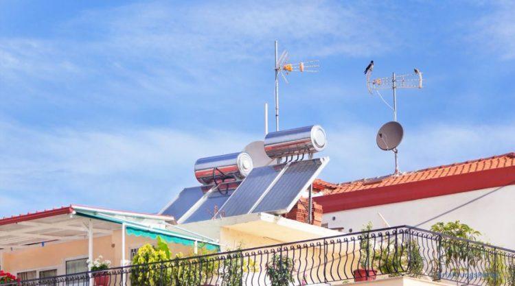 Solaranlage auf einem Flachdach