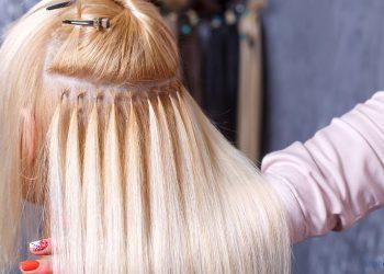 Blonde Extensions im Naturblonden Haar