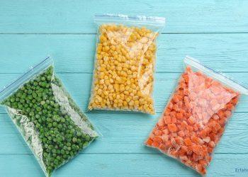 gefrorenes Gemüse im Druckverschlussbeutel