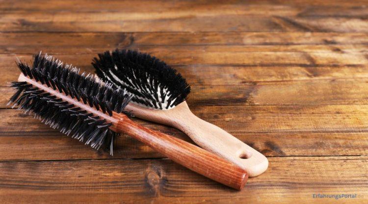 Haarbürste und Rundbürste aus Holz