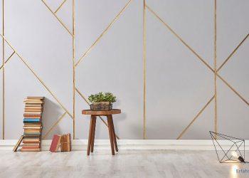 Grau-goldene Struktur Wand