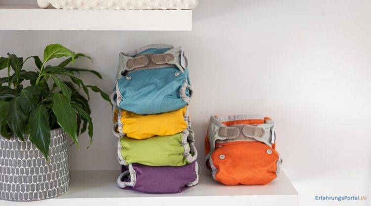 Stoffwindeln in verschiedenen Farben