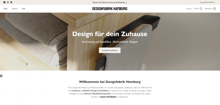 Screenshot Designfabrik Hamburg