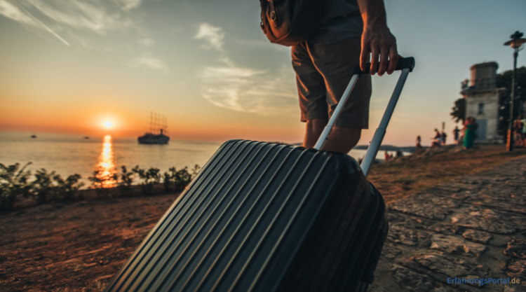 Reisekoffer wird gezogen