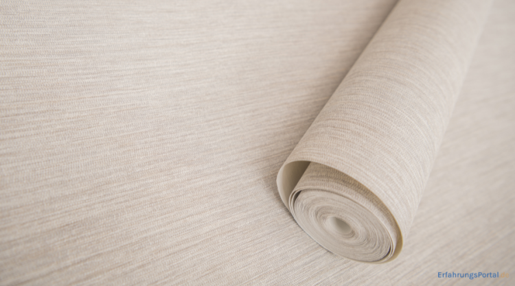 Beige Tapetenrolle