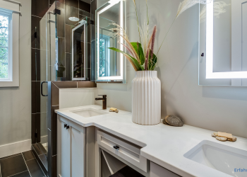 modernes Badezimmer mit LED Spiegel