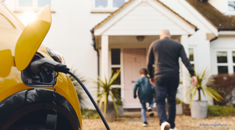 Auto wird an einer Wallbox aufgeladen