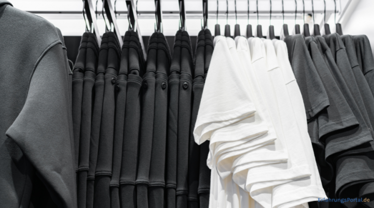 Kleidung auf einer Kleiderstange