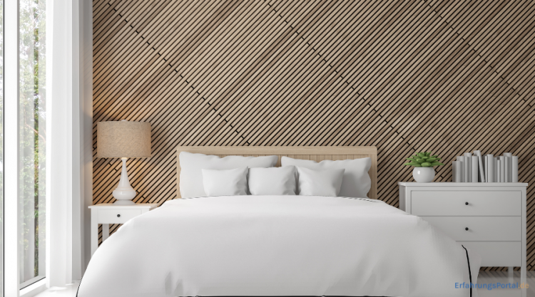 Wandpaneele im Schlafzimmer