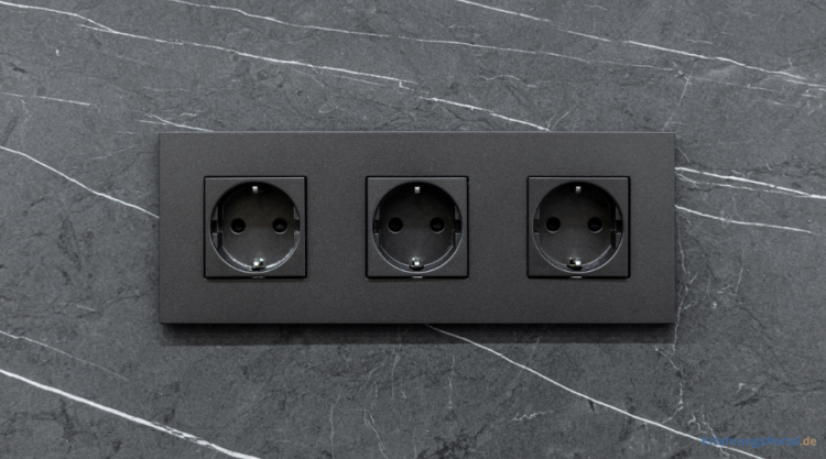 schwarze Steckdose