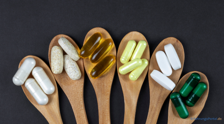 Supplements auf Holzlöffeln