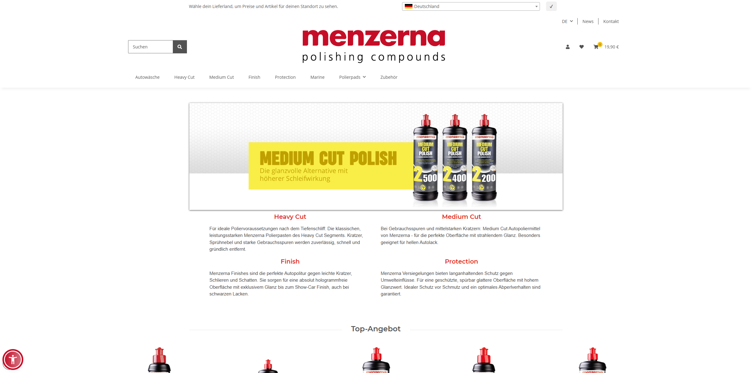 Screenshot menzerna-shop