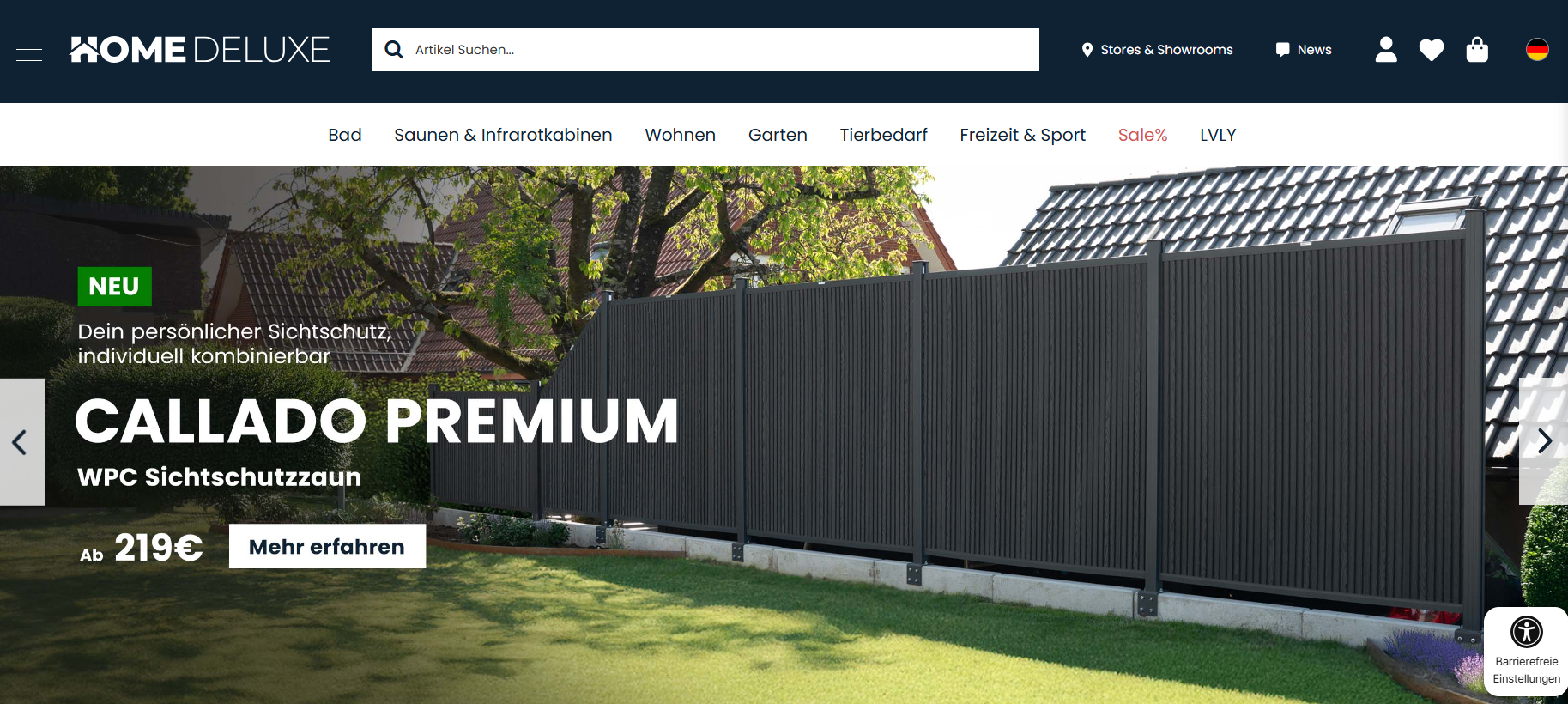 Screenshot homedeluxe.de