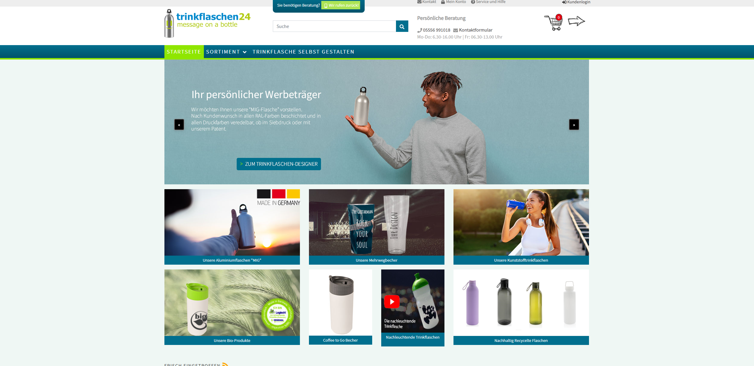 Screenshot Trinkflaschen24