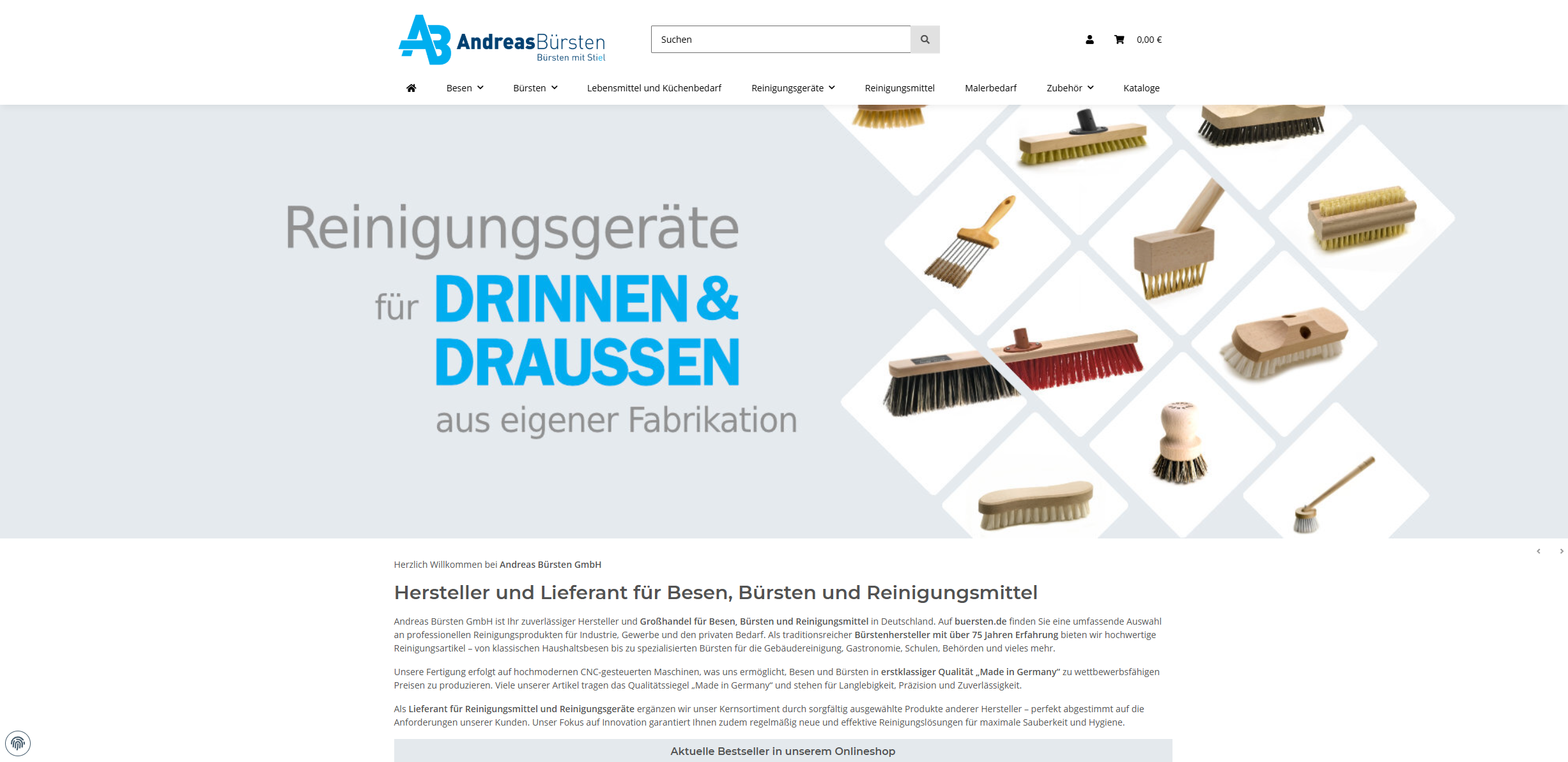 Screenshot buersten.de