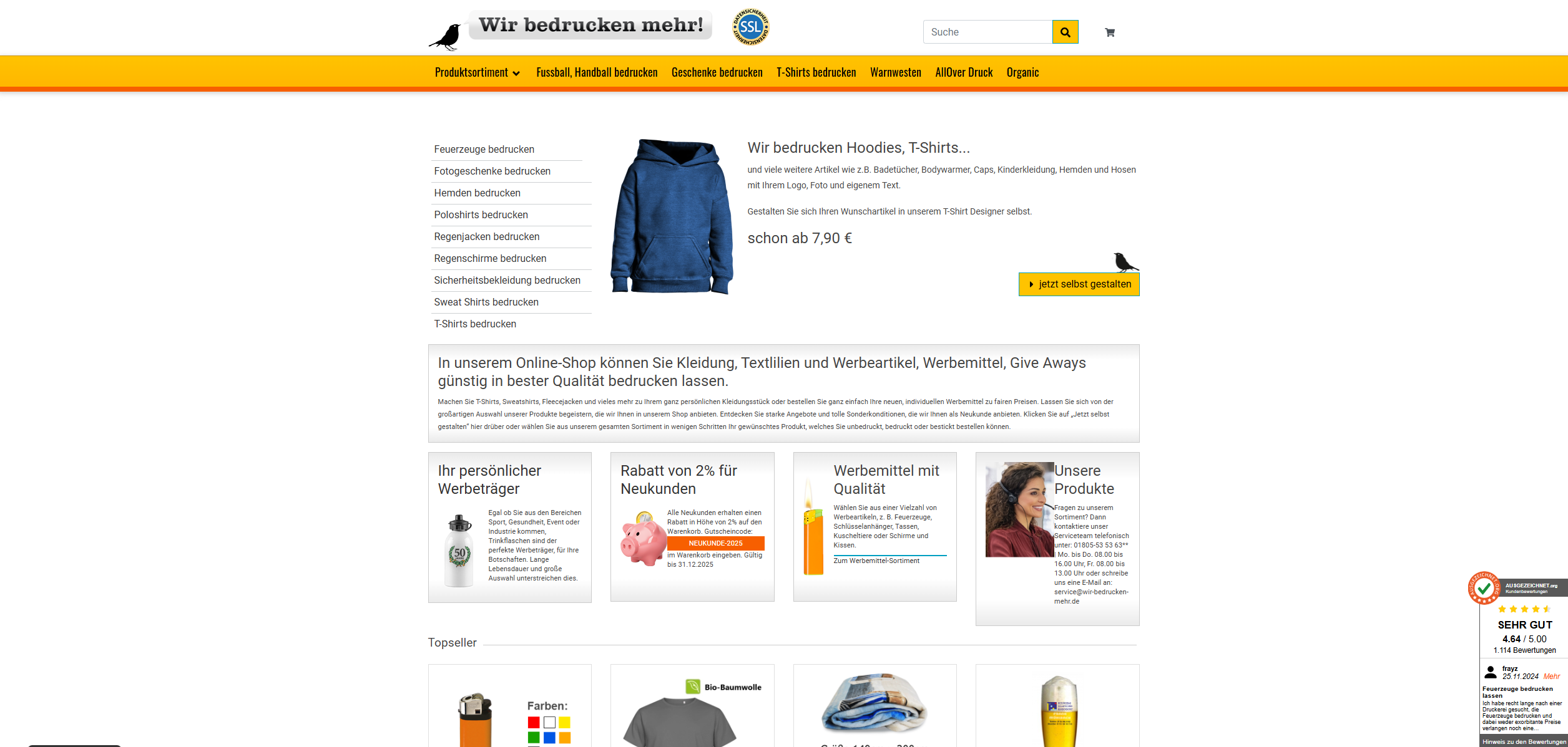 Screenshot Wir-bedrucken-mehr.de