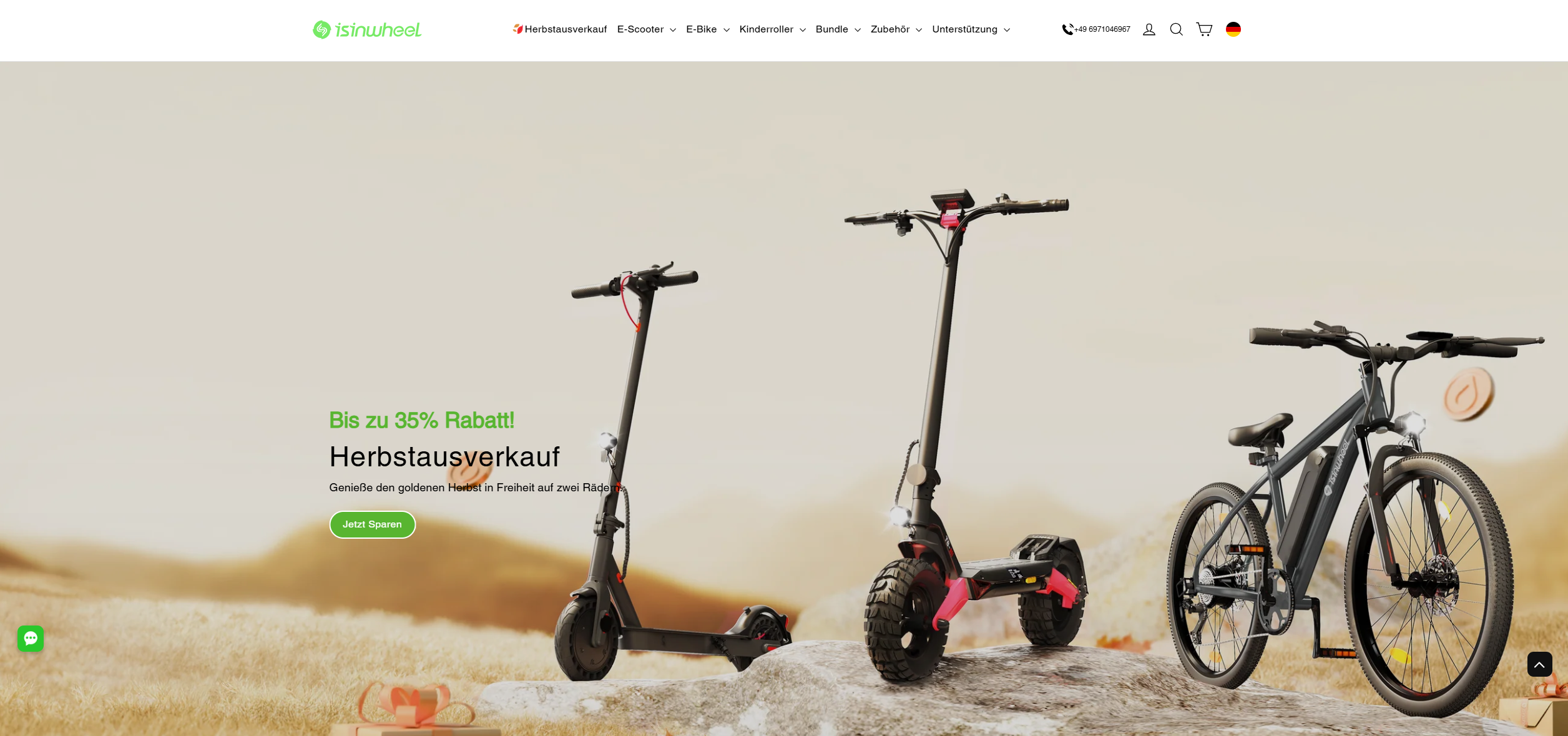 Screenshot isinwheel.de