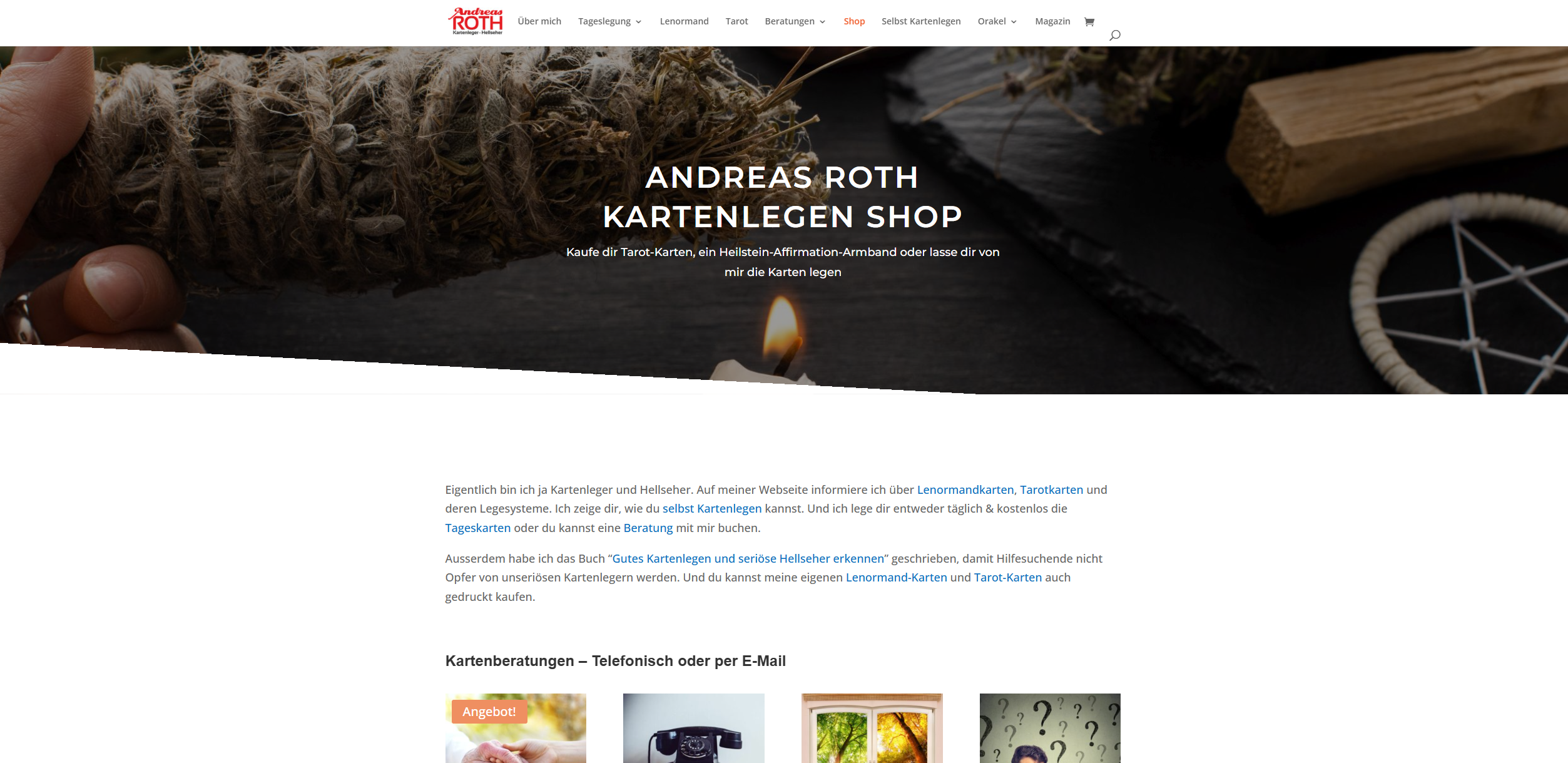 Screenshot Andreas Roth Shop