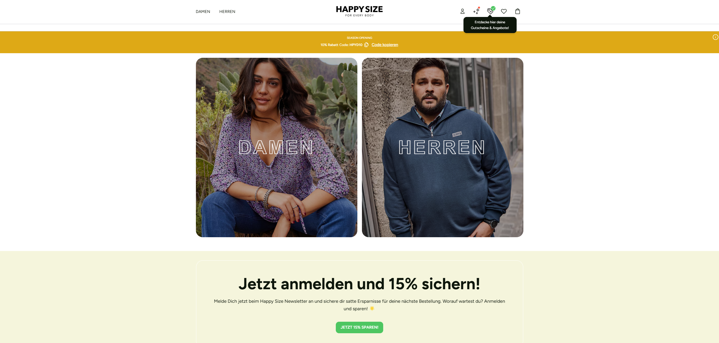 Screenshot Happy Size