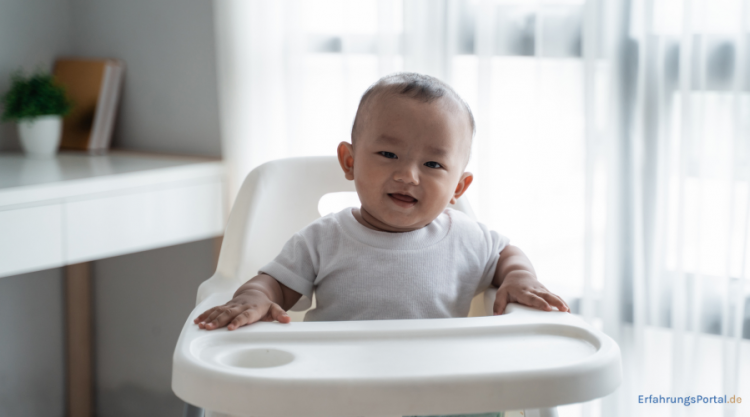 Kleinkind im Hochstuhl