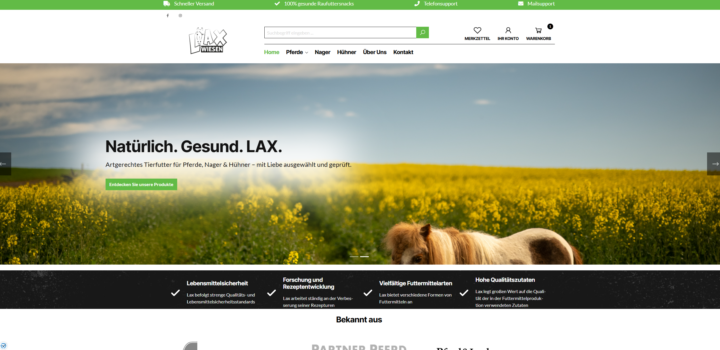 Screenshot Lax Tierfutter