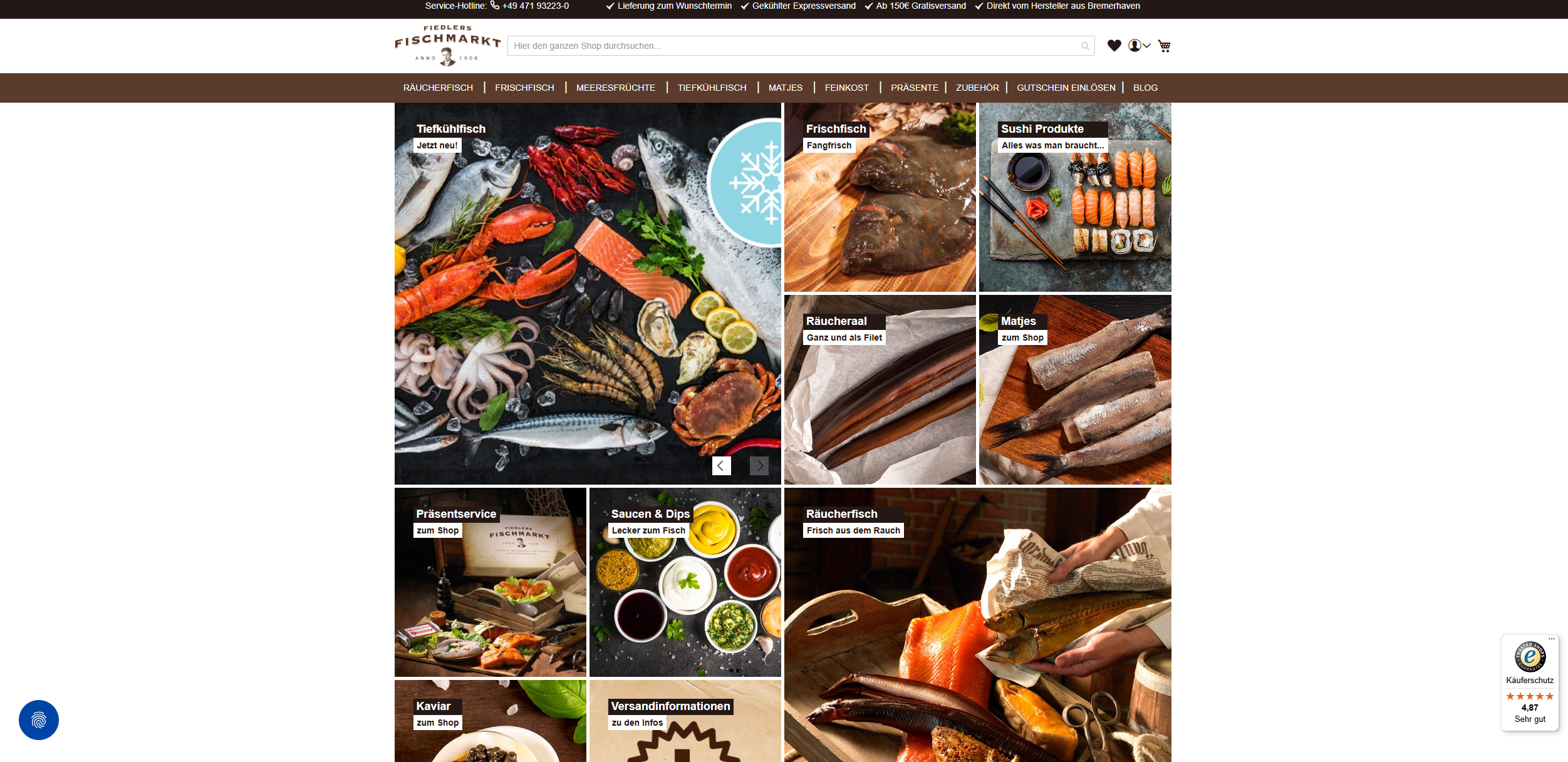 Screenshot Fiedlers Fischmarkt