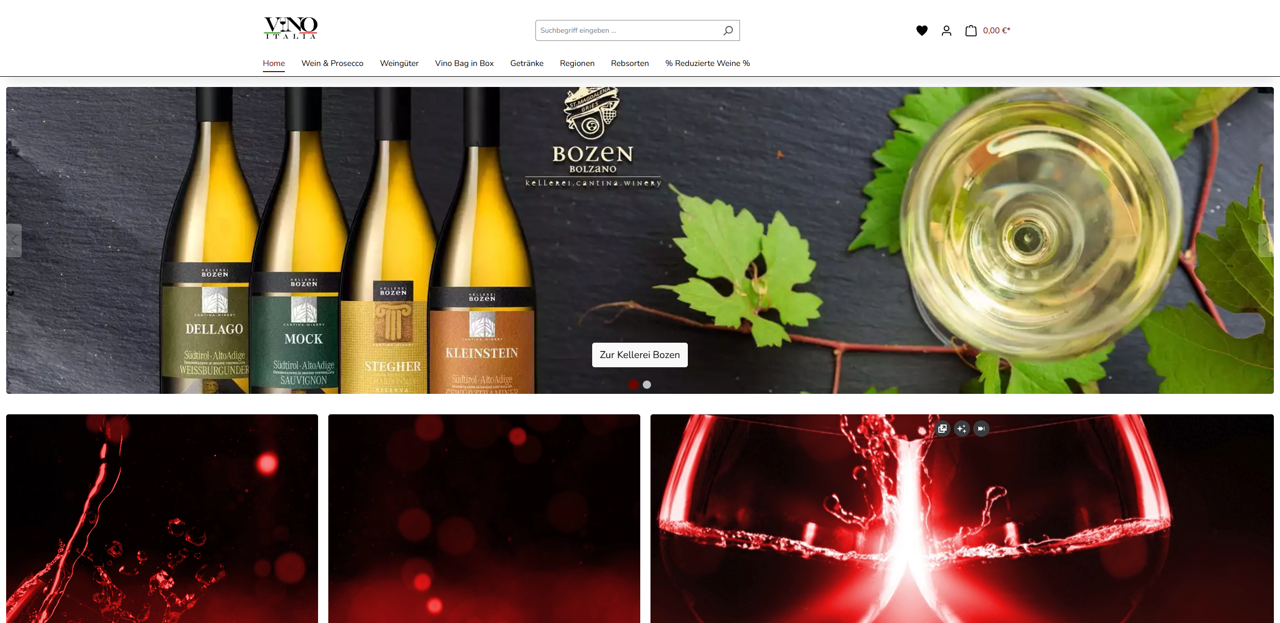 Screenshot Vino Italia