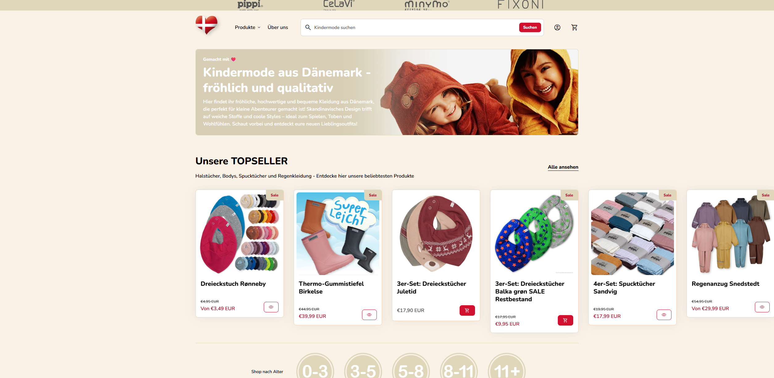 Screenshot Kindermode-Dänemark
