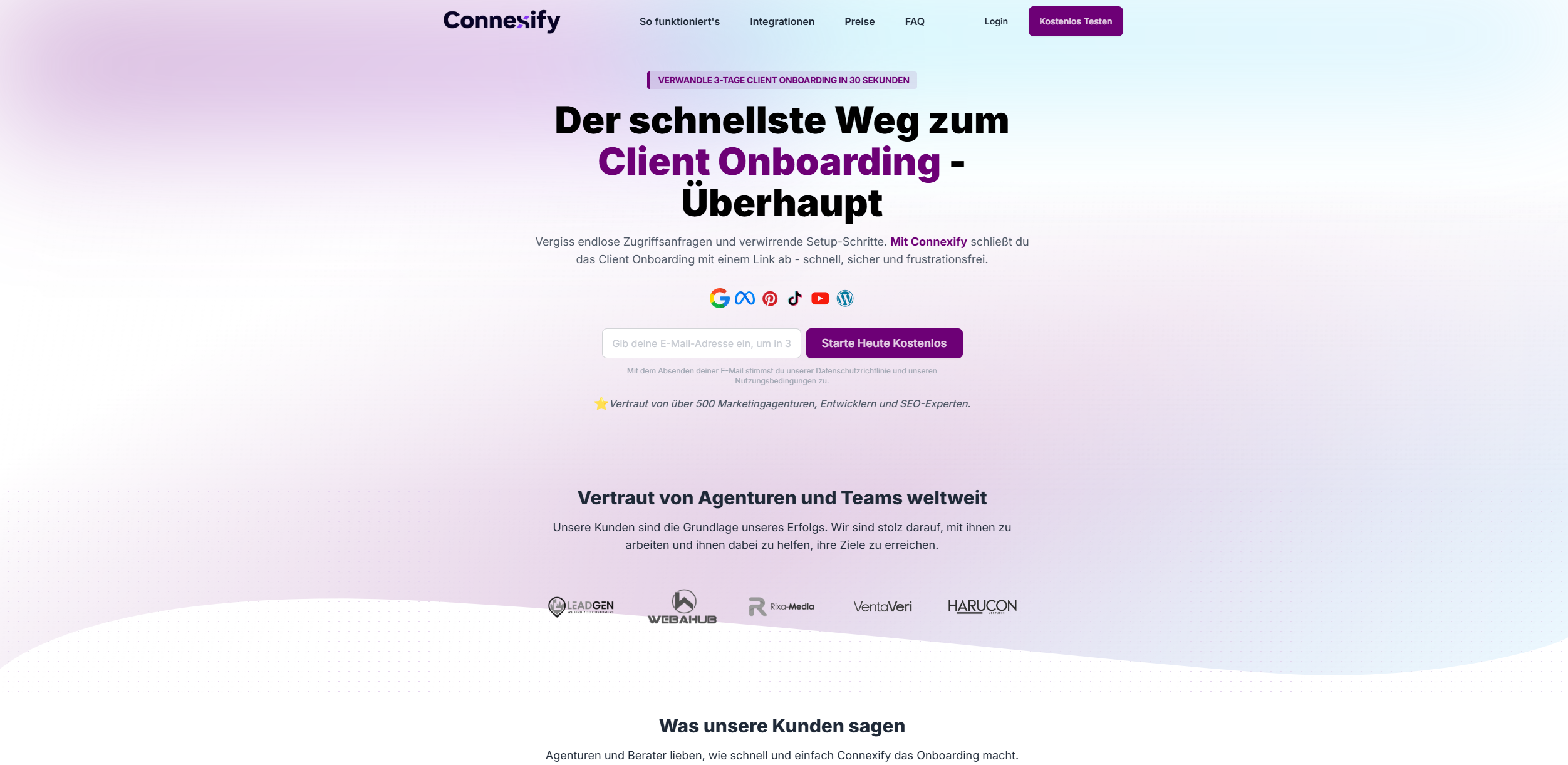 Screenshot connexify.io