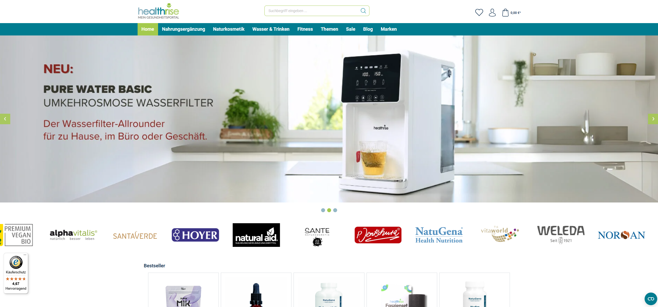 Screenshot health-rise.de