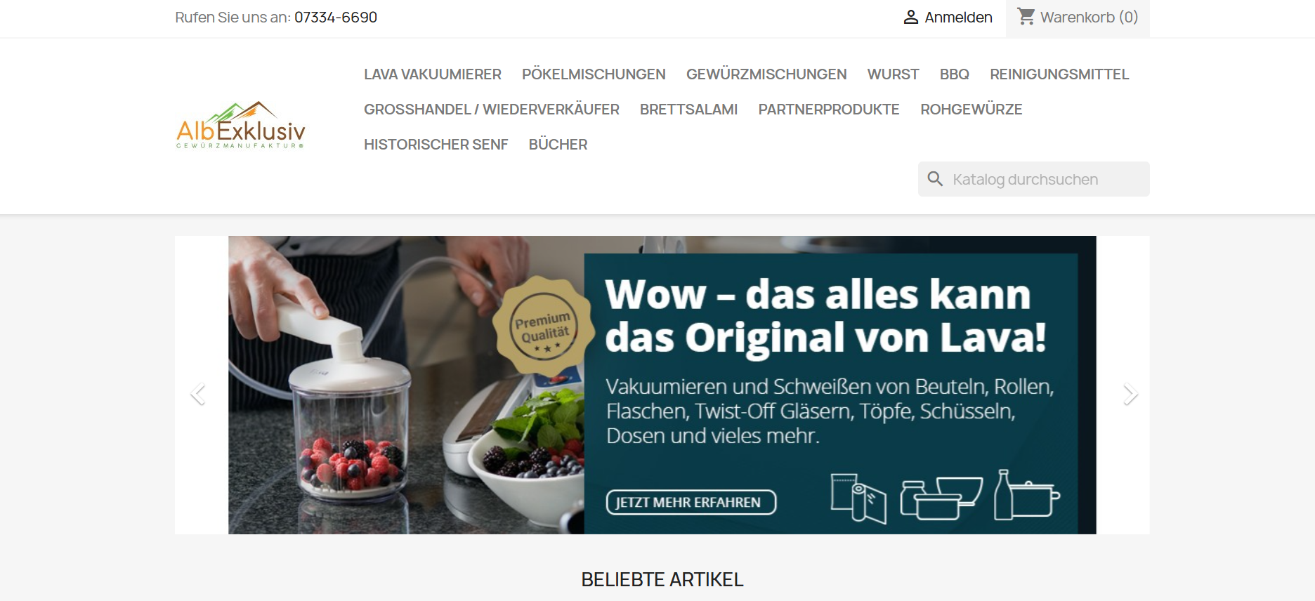 Screenshot albexklusiv.de