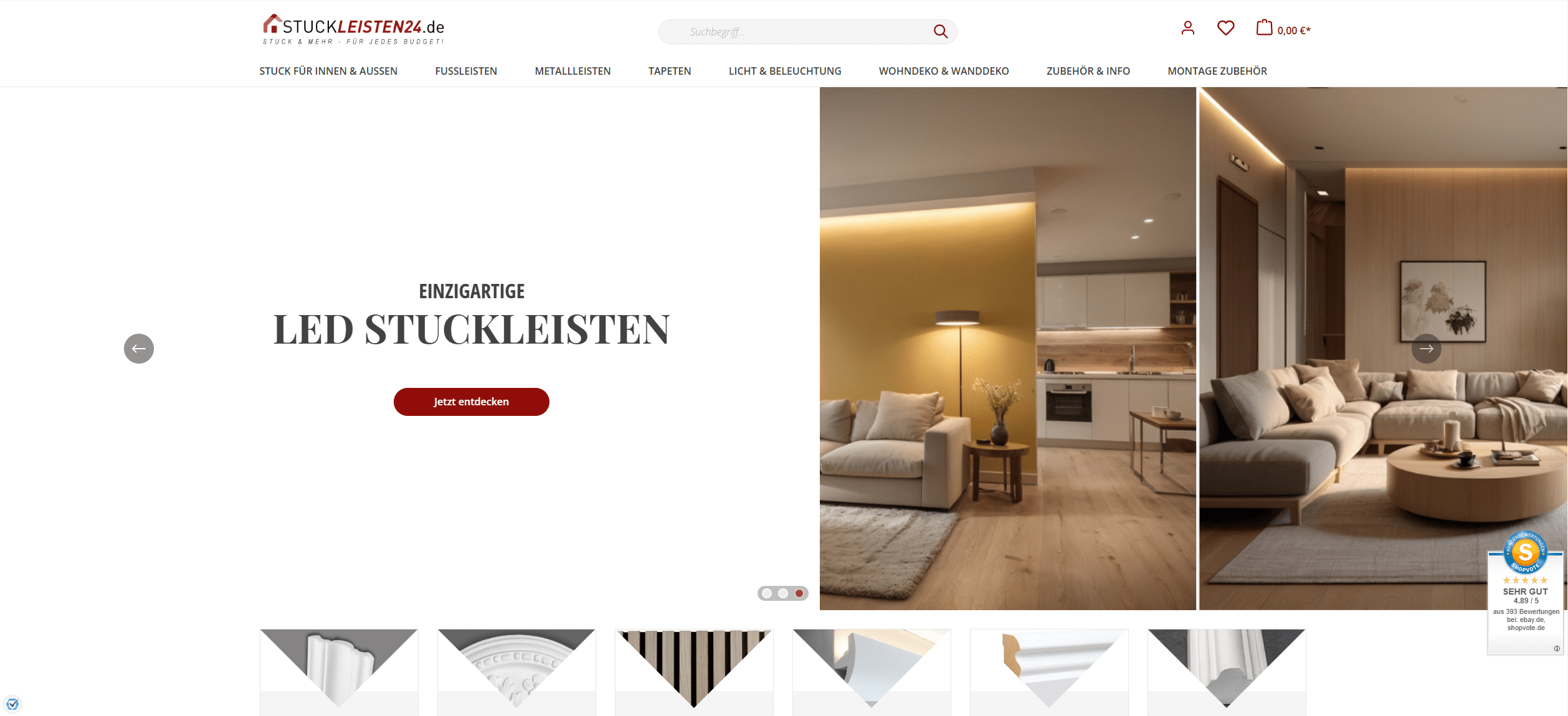 Screenshot Stuckleisten24