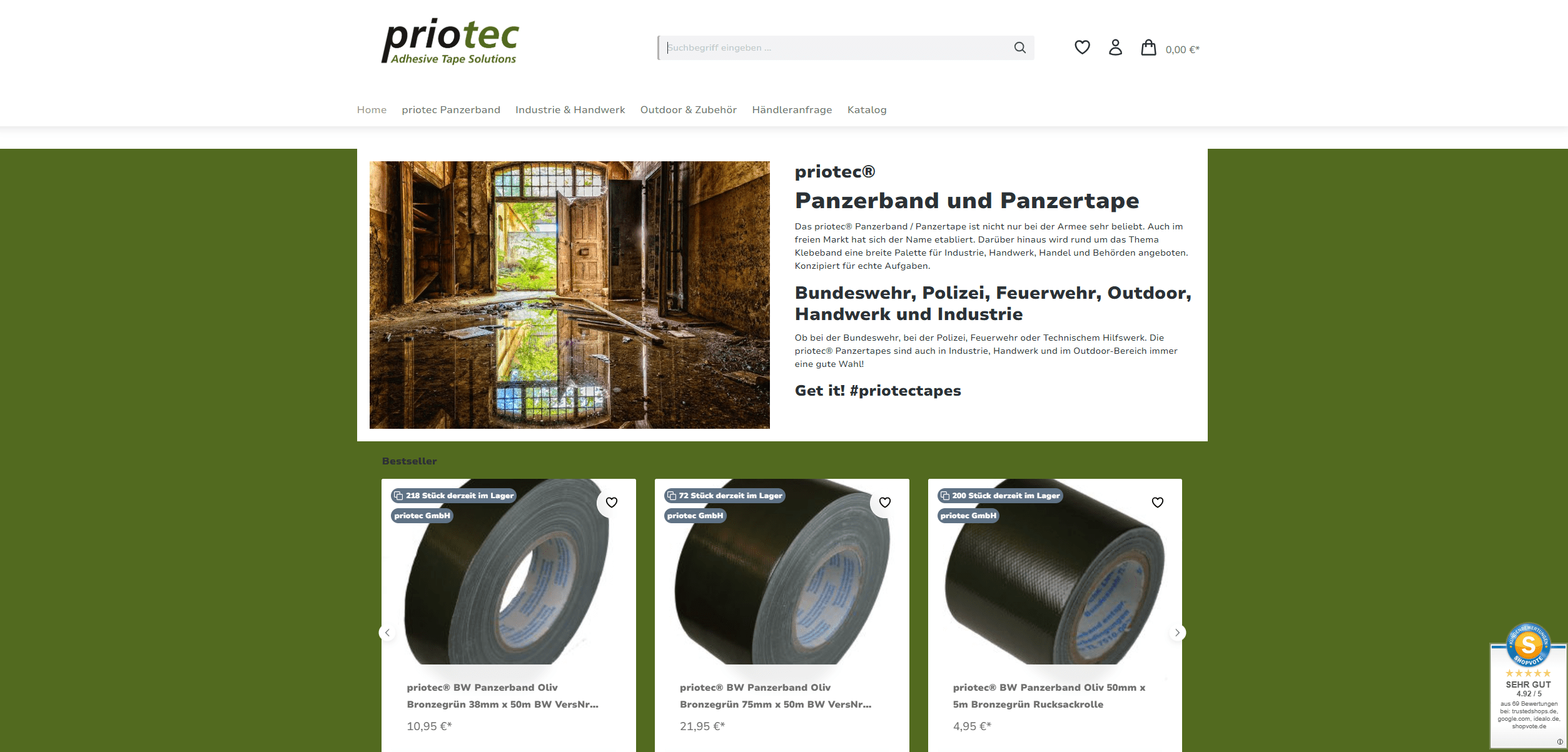 Screenshot Priotec