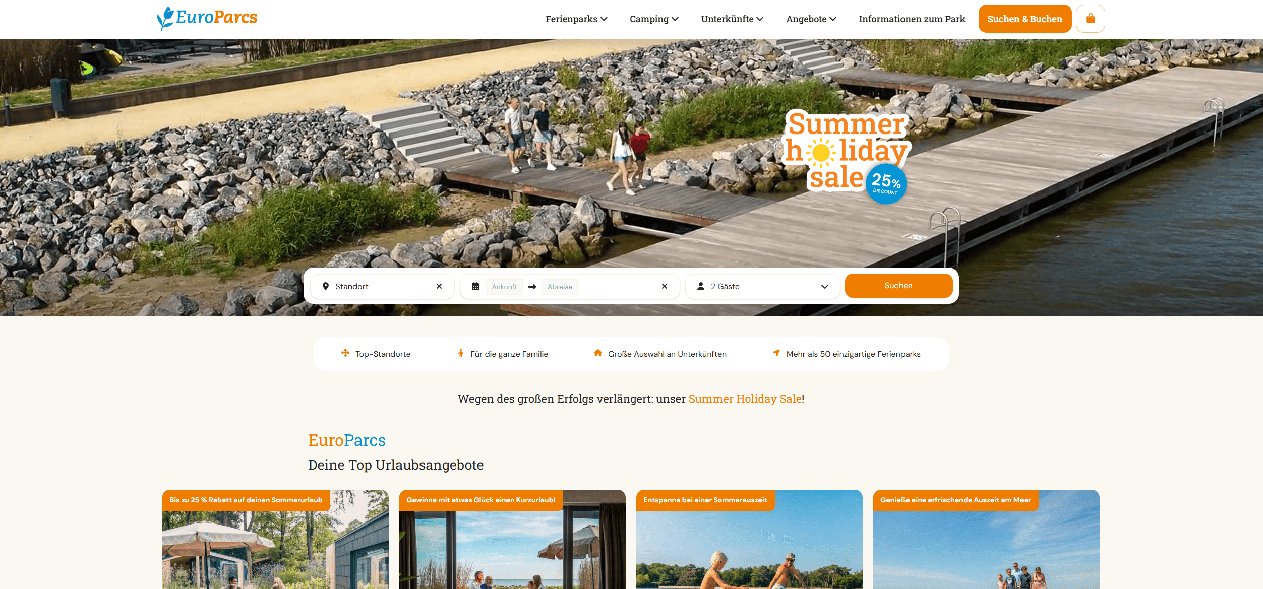 Screenshot von EuroParcs