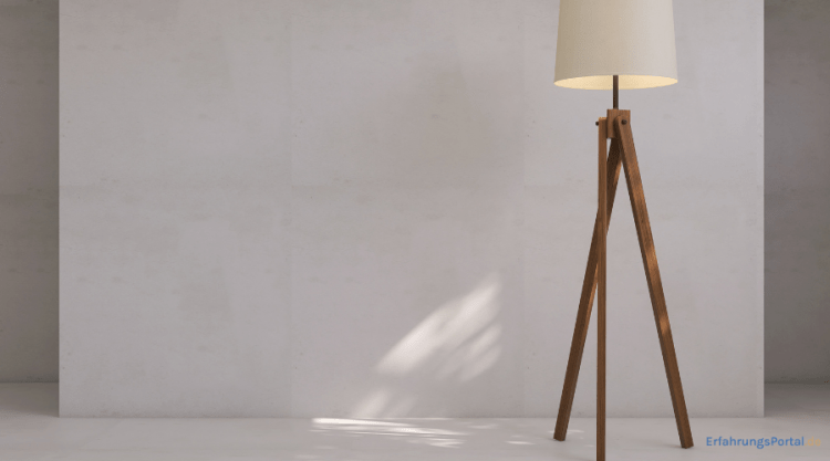 Holz Stehlampe