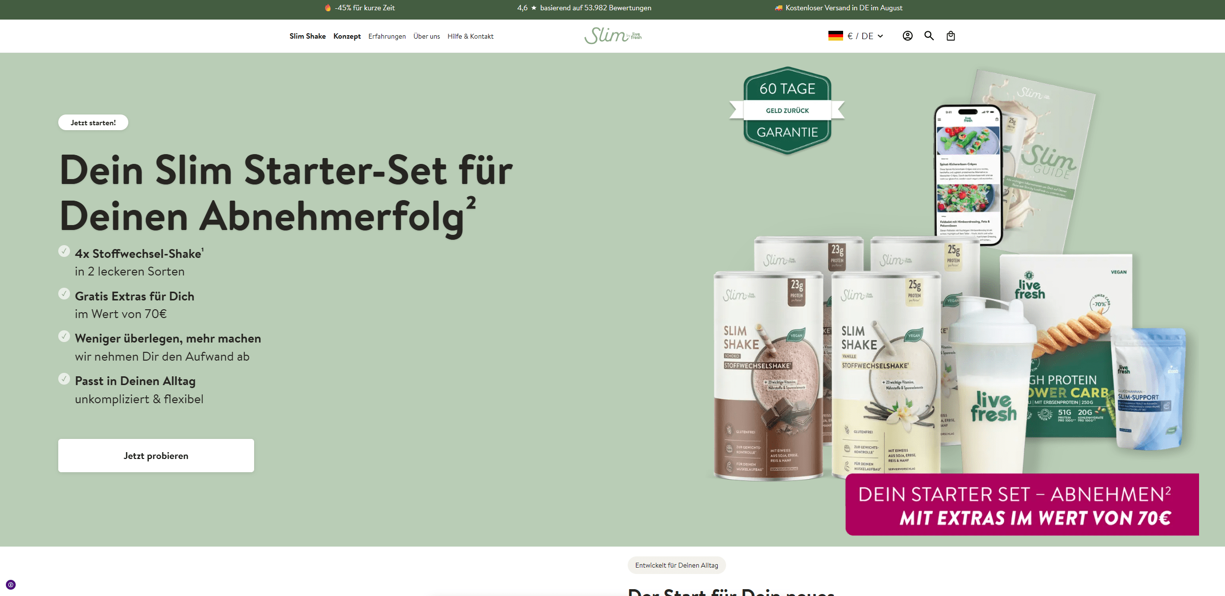Screenshot von Slim by LiveFresh